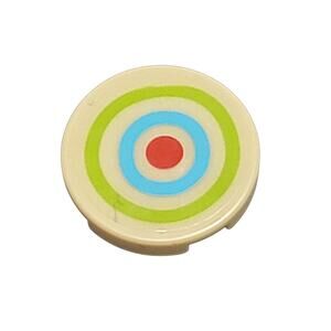 LEGO Archery Target Round Tile 2x2 14769pb012 Brave 41051 Meridas Highland Games